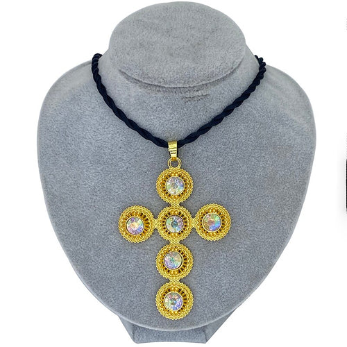 Colour Gold Plated Statement Necklace